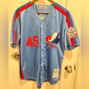 NWOT Mitchell & Ness Pedro Martinez Montreal Expos Retro Jersey. Size Large.